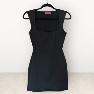 Edikted It Girl Sleeveless Back Cutout Mini Little Black Party Dress- Size M